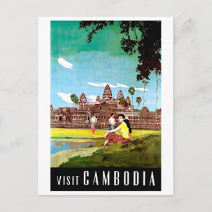 Besuchen Sie Kambodscha Postkarte