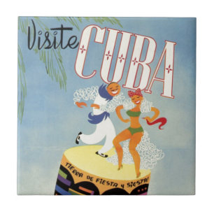 Besuchen Sie Kuba Tiki Fiesta Siesta Vintage Urlau Fliese