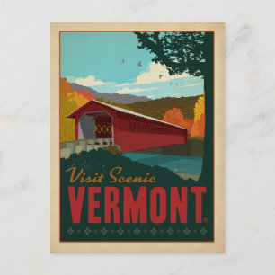 Besuchen Sie Landschaftlich Vermont Postkarte