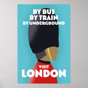 Besuchen Sie London Kunst druck. Poster