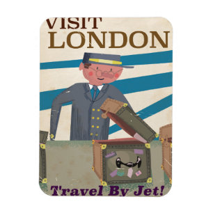 Besuchen Sie London Vintage-Reiseposter-Kunst Magnet
