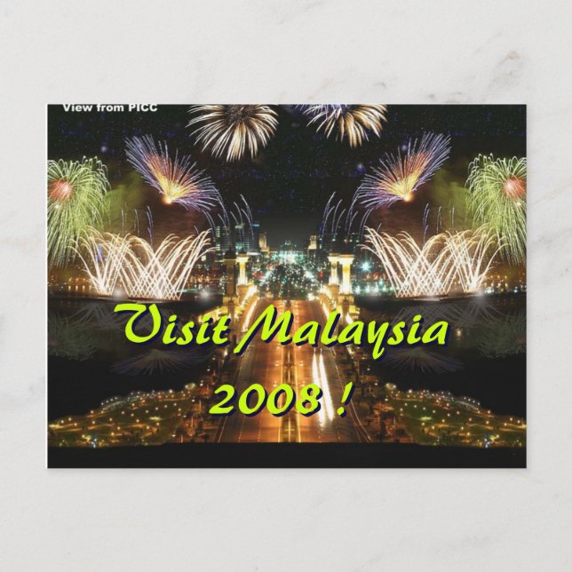Besuchen Sie Malaysia 2008 ! Postkarte (Vorderseite)