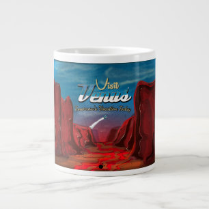 Besuchen Sie Mars Vintage Poster Jumbo-Tasse
