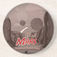 Besuchen Sie Mars Vintage Poster