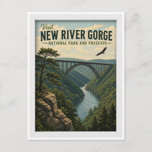 Besuchen Sie New River Gorge National Park Reise V Postkarte
