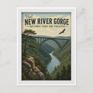 Besuchen Sie New River Gorge National Park Reise V Postkarte