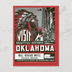 Besuchen Sie Oklahoma OK USA Vintage Postkarte