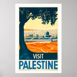 Besuchen Sie Palästina Vintage-Reiseposter - gerah Poster