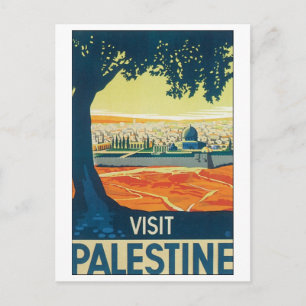 Besuchen Sie Palestine Vintage Reiseplakat Postkarte