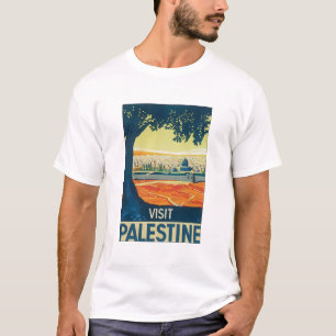 Besuchen Sie Palestine Vintage Reiseplakat T-Shirt
