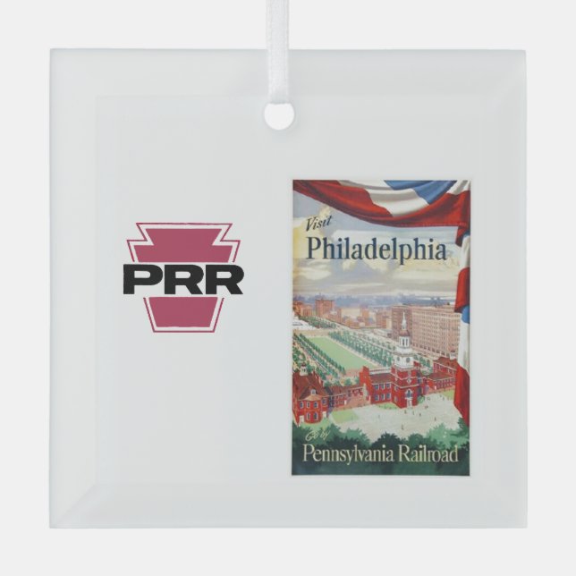 Besuchen Sie Philadelphia über den PRR Ornament Aus Glas (Vorderseite)