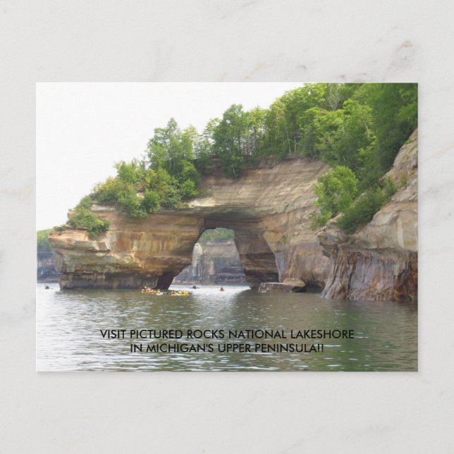 Besuchen Sie Pictured Rocks National Lakeshore! Postkarte (Vorderseite)