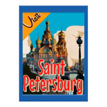 Besuchen Sie Saint Petersburg Vintage Poster Remas