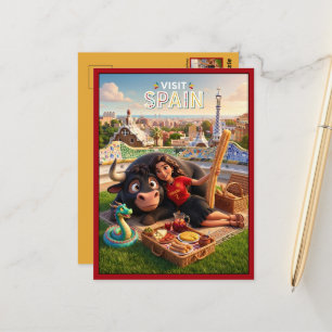 Besuchen Sie Spanien Skurrile Reise Postkarte