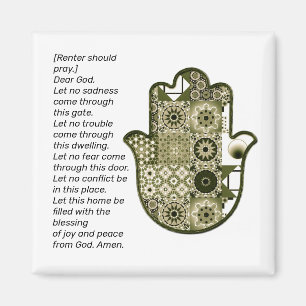 Besuchen Sie Square Khamsa Handmagnet 2 Mieter Magnet