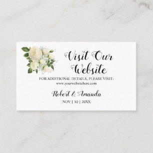 Besuchen Sie unsere Website Wedding Insert Card Platzkarte