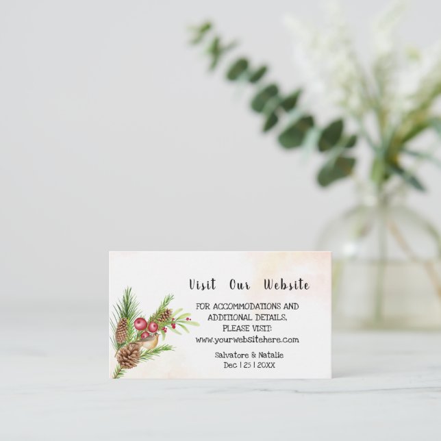 Besuchen Sie unsere Website Weihnachts-Einsatzkart Platzkarte (Stehend Vorderseite)