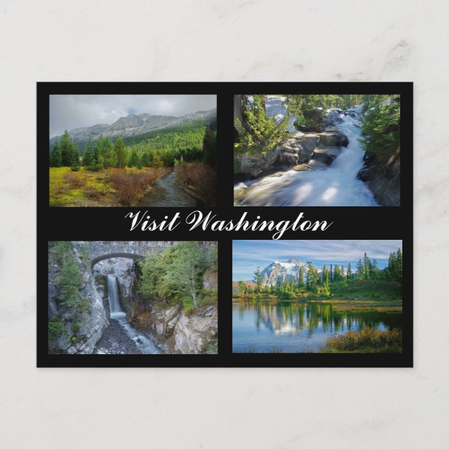 Besuchen Sie Washington Postcard Postkarte (Vorderseite)
