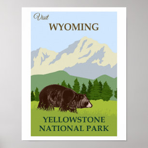 Besuchen Sie Wyoming, Yellowstone National,  Poster