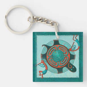 Besucher Anasazi Native Folk Art Schlüsselanhänger