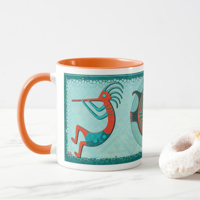 Besucher Anasazi Native Folk Art Tasse (Mit Donut)