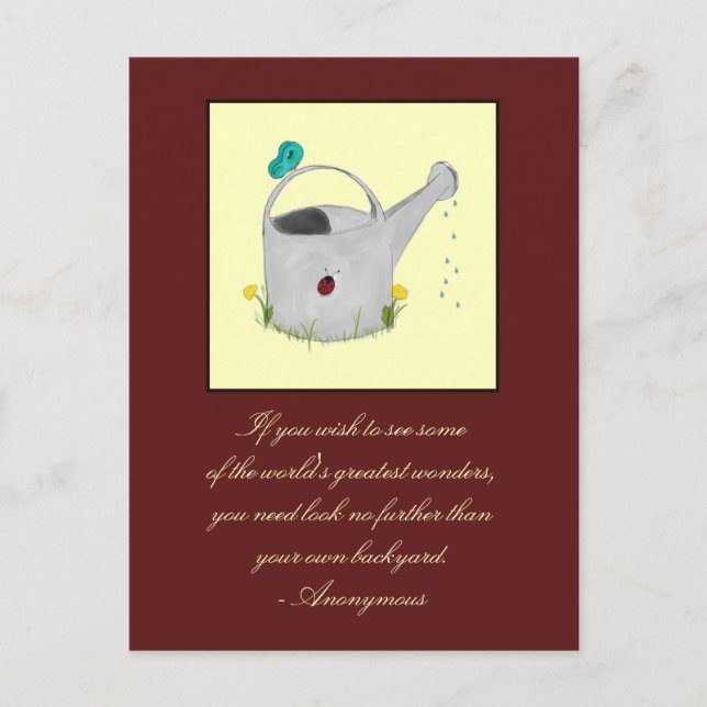 Besucher der Garden Postcard Postkarte (Vorderseite)