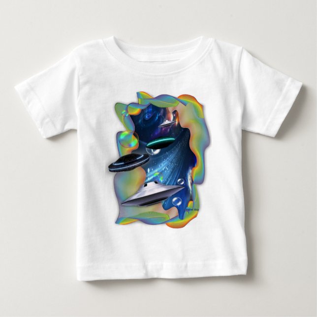 Besucher der Raumfahrt Baby T-shirt (Vorderseite)
