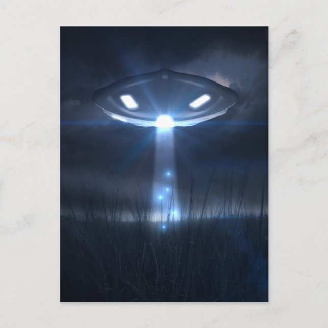 Besucher der Raumfahrt Postkarte (Vorderseite)