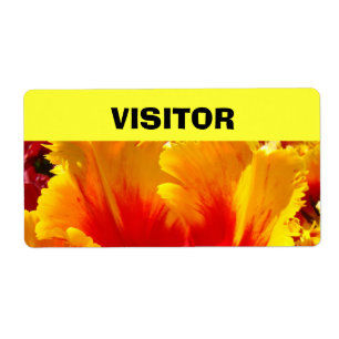 BESUCHER Namensschilder Bunte Tulpen Blume