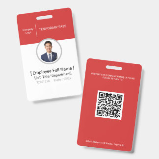 Besucher Temporäre Gäste Foto-ID-Ausweis Ausweis