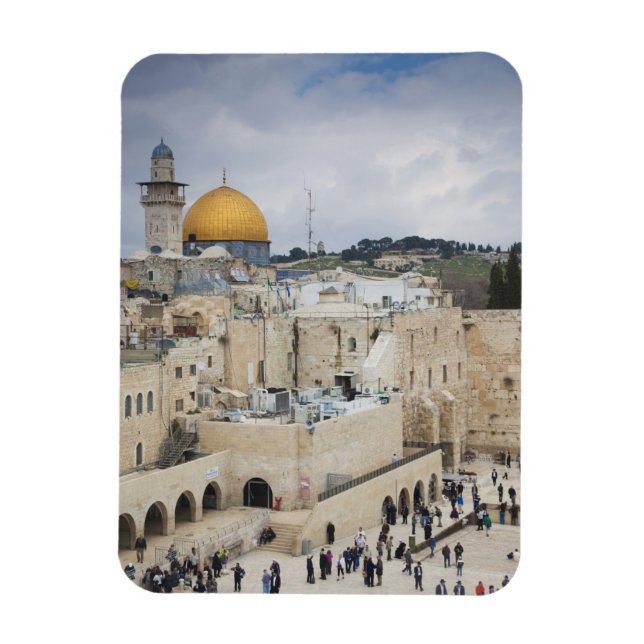Besucher, Western Wall Plaza & Dome of the Rock Magnet (Vertikal)