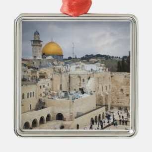 Besucher, Western Wall Plaza & Dome of the Rock Ornament Aus Metall