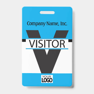 Besucherausweis mit Ihrem Logo - Babyblau Ausweis