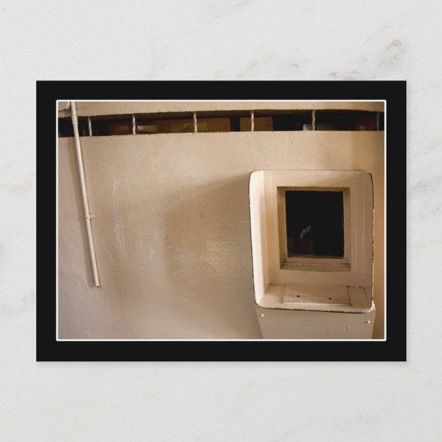 Besucherfenster im Gefängnis von Alcatraz Postkarte (Vorderseite)