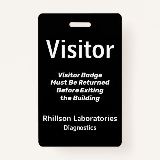 Besucherpass Abzeichen Schwarz-Weiß Ausweis