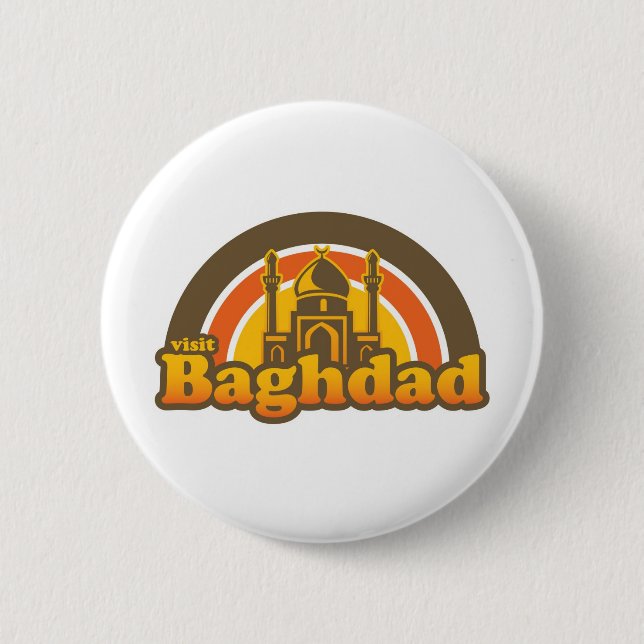 Besuchs-Bagdad-Knopf Button (Vorderseite)