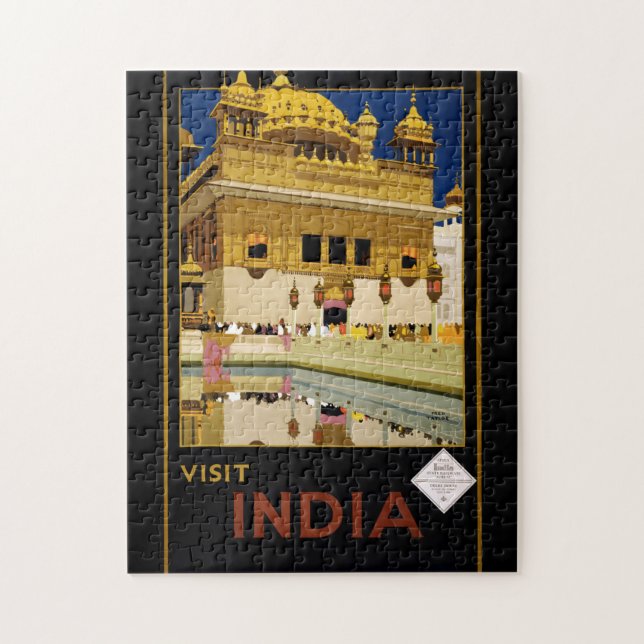 Besuchs-Indien-Reiseplakat Puzzle (Vertikal)