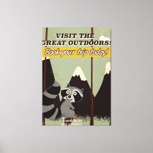 Besucht den großartigen Outdoor Vintage Poster Leinwanddruck
