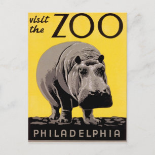Besucht den Zoo Postkarte