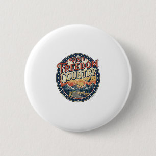 Besucht Freiheitsland Patriotisch Patriotisch Reis Button