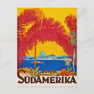 Besucht Südamerika Vintage-Konzept Postkarte