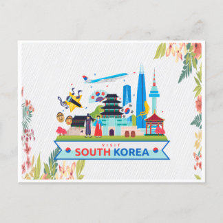 Besucht Südkorea Postkarte