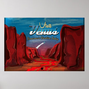 Besucht Venus Vintage Poster