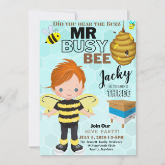 Besy Bee 3 Unterschiedliche Einladungskarte zum Ge Einladung