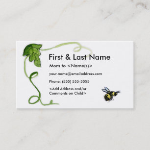 Besy Bee Mommy Custom Foto, das Playdate Cards anr Telefonnummerkarte