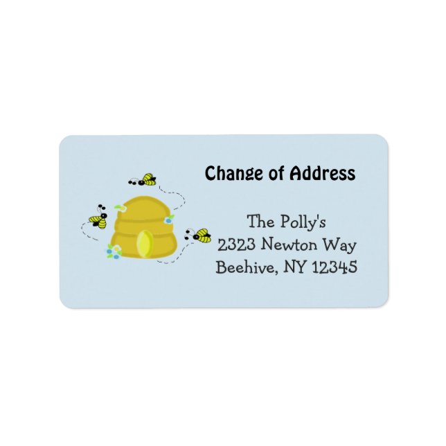 Besy Beehive unsere Adresse Adressaufkleber (Vorne)