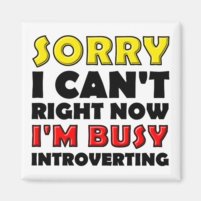 Besy Introverting Funny Kühlschrankmagnet Kühlschr Magnet (Vorne)