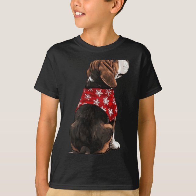 Bet Hound Christmas Lights Dog Lover Xmas Pajam T  T-Shirt (Vorderseite)