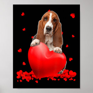 Bet Hound Hund Herz Valentinstag Couple Men Wome Poster