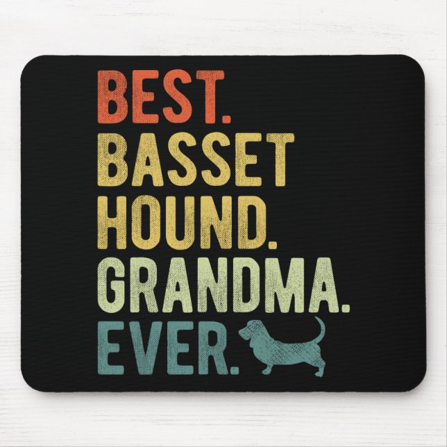 Bet Hound Oma Ever Dog Liebt Muttertag Mousepad (Vorne)